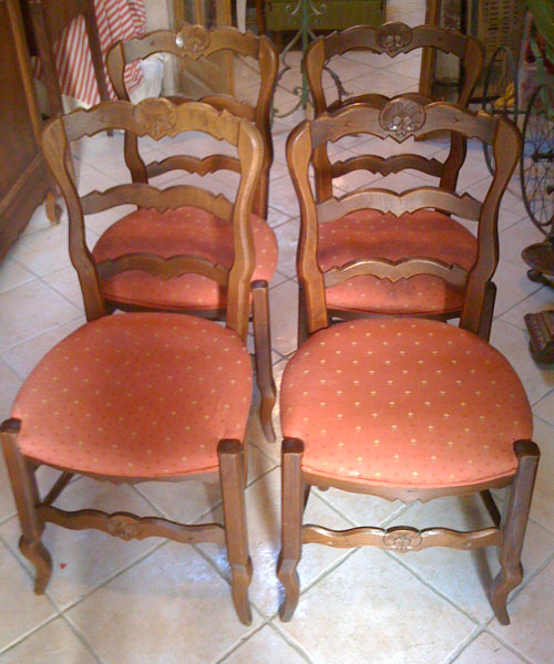 set of 4 provencal style chairs